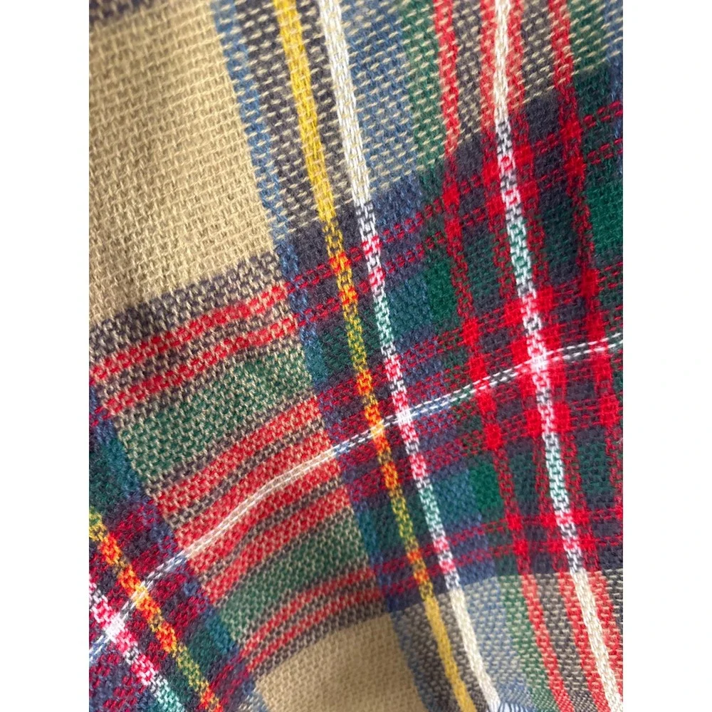 Women's‎ Plaid Blanket Scarf Wrap Shawl with Toggle Closure One Size